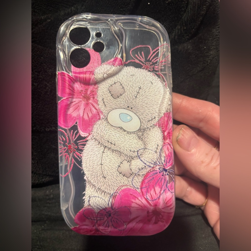 NWOT Floral Teddy Bear Phone Case - 12 mini